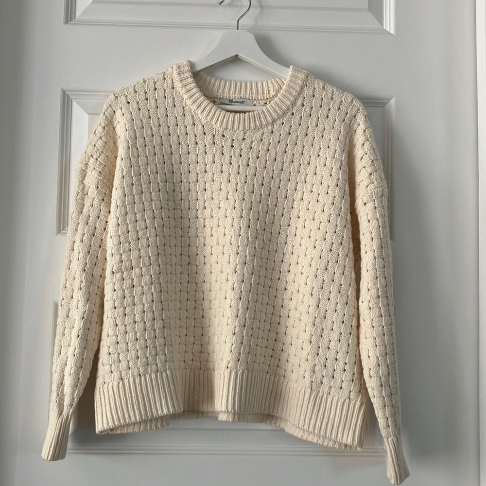 NWT Madewell Basketweave Stitch Sweater